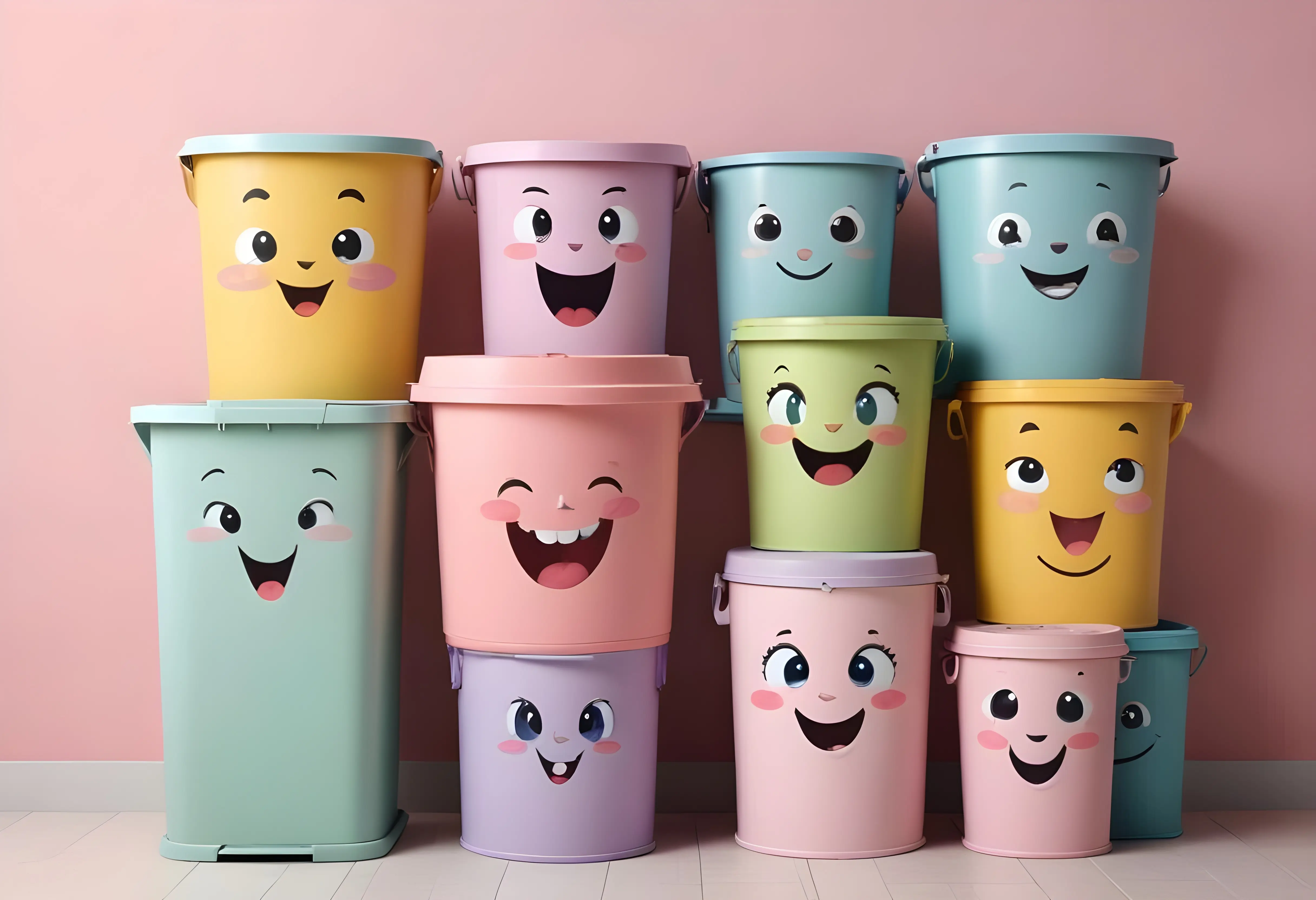 FunnyFace Plastic Containers